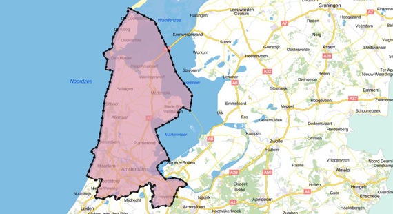 Kaart Omgevingsvisie NH2050